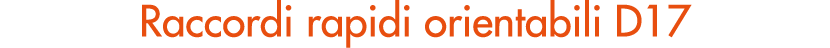 Raccordi rapidi orientabili D17